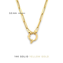 Isabel Bernard Aidee Odile 14 Carat Golden Schakel Necklace IB340160