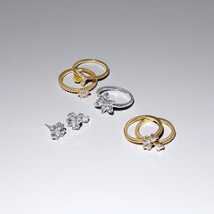 Pandora Timeless Sparkling Lucky Clover Splittable Ring 164507C01-50