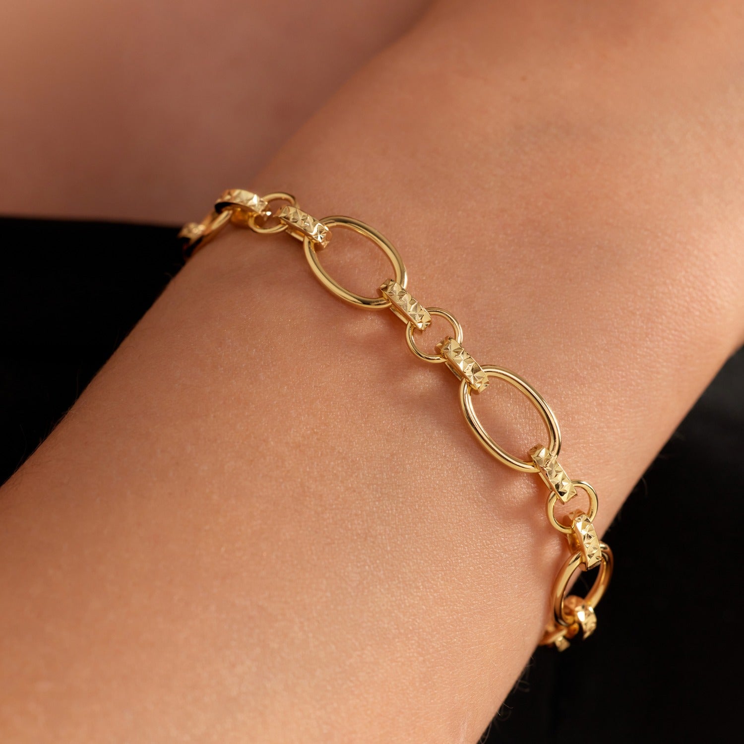Parte Di Me Bibbiena Poppi Clara 925 Sterling Silver Gold Plated Link Bracelet PDM32140