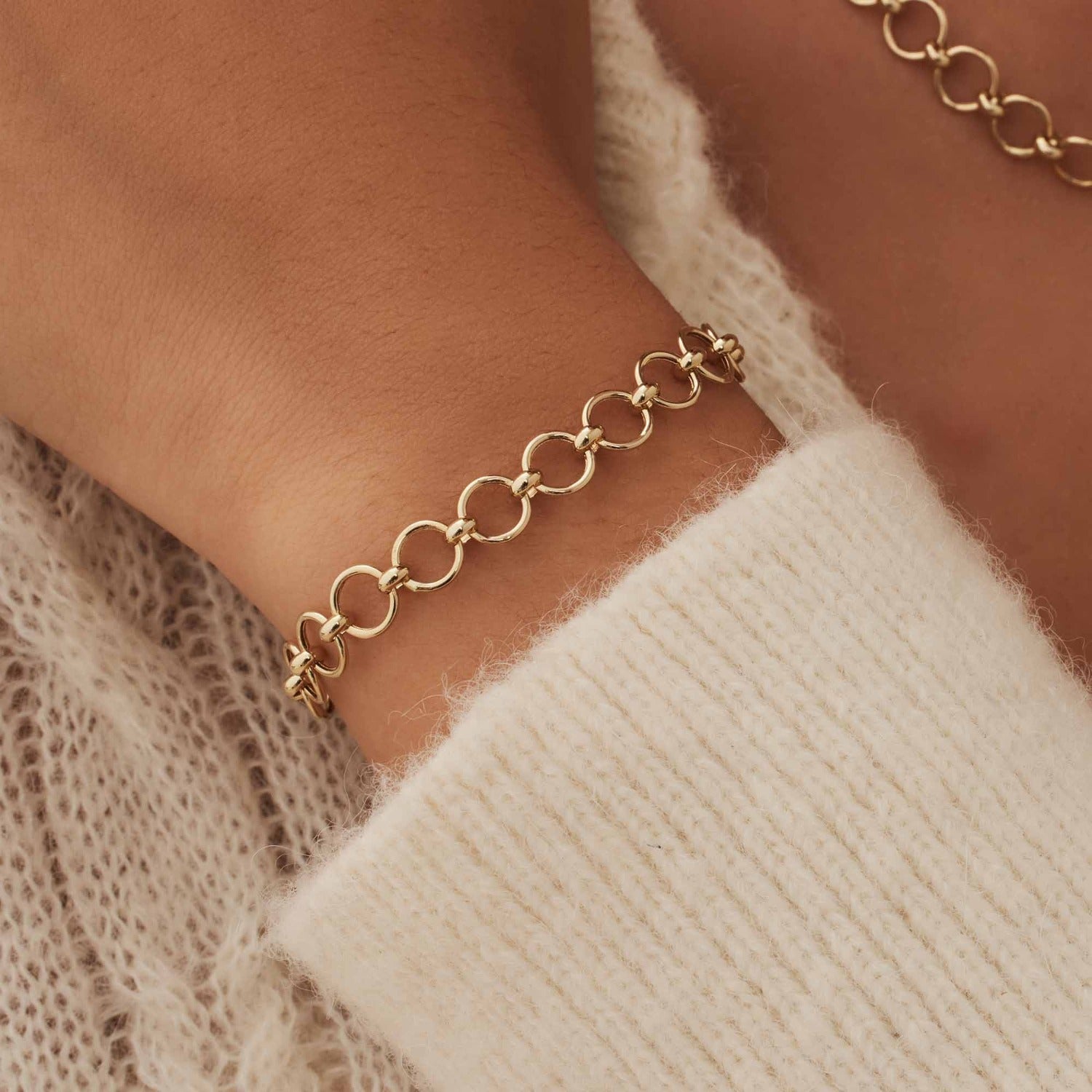 Isabel Bernard Cadeau d'Isabel 14 karat gold necklace and bracelet gift set IB90178