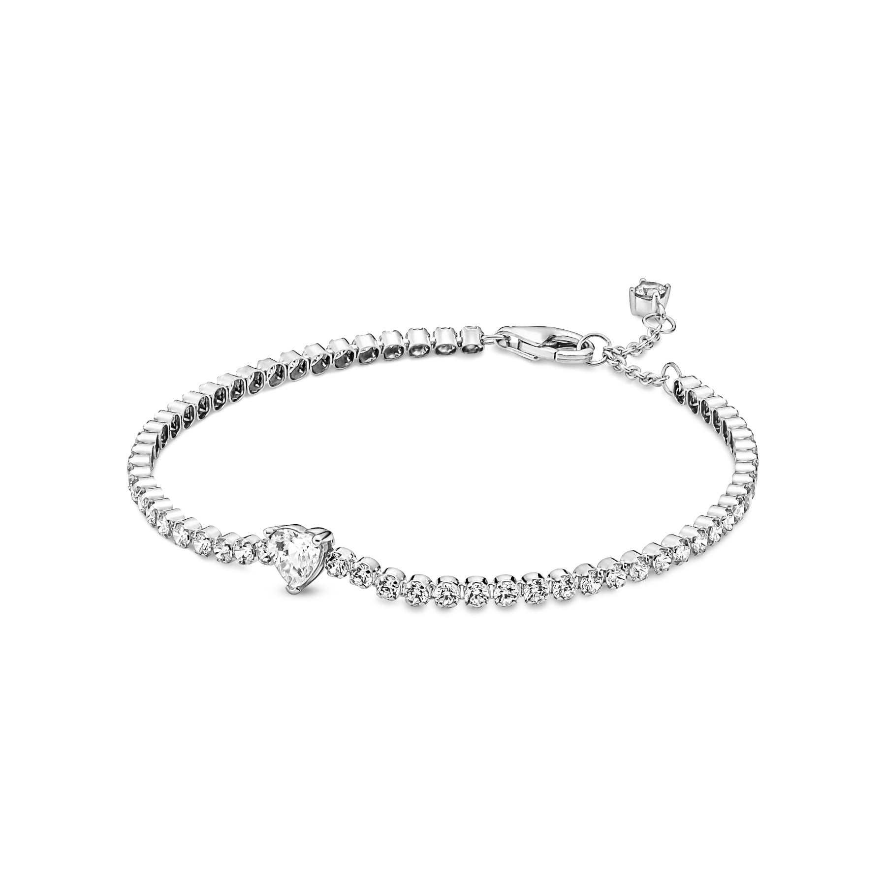 Timeless Sparkling Heart Tennis Bracelet Armband 590041C01-20