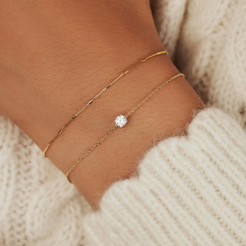 Isabel Bernard Le Marais Loane 14 Karaat Gouden Armband IB320103 (Lengte: 16.50-18.50 cm)-zoom-