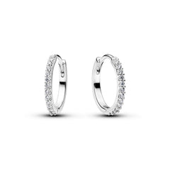Pandora Timeless 925 Sterling Silver Sparkling Mini Hoop Earrings 294649C01