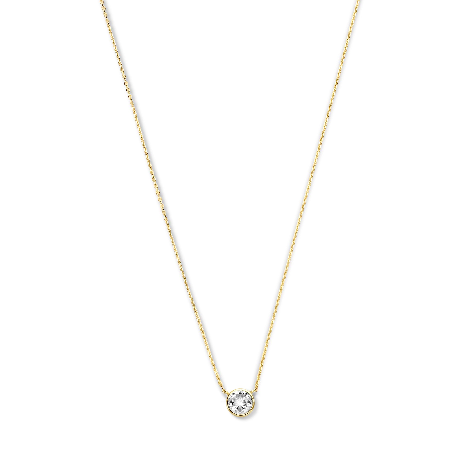 Violet Hamden Venus 925 Sterling Silver Gold-coloured Necklace with Birthstone VH340010-OCT