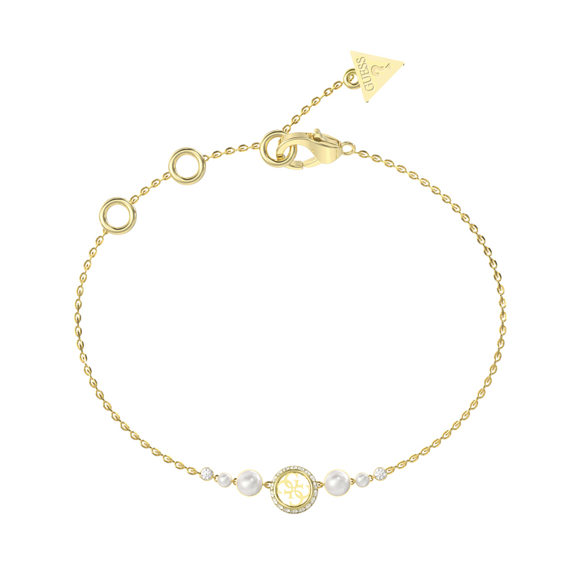 Guess Tiny Pearly Gold Bracelet JUBB05516JWYGS-zoom-