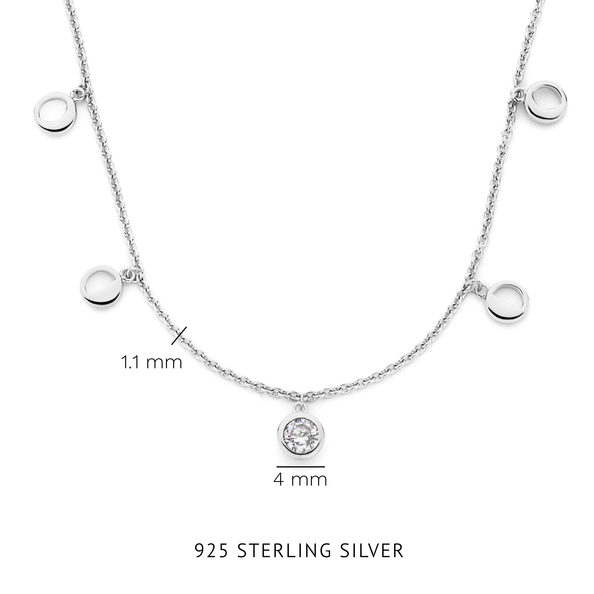 Violet Hamden Luna 925 Sterling Silver Necklace VH340039