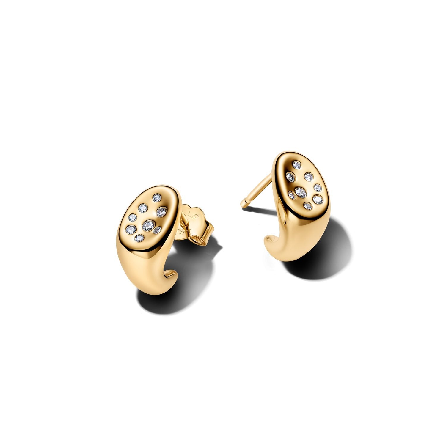 Pandora Essence Gold Plated Organically Shaped Stone-Set Stud Earrings 264661C01