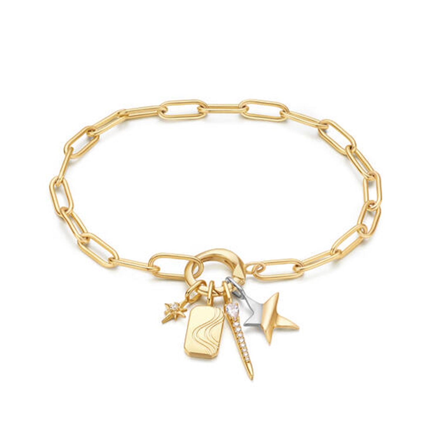 Ania Haie Gold Sparkle Bar Earring Charm AH-EC048-13G