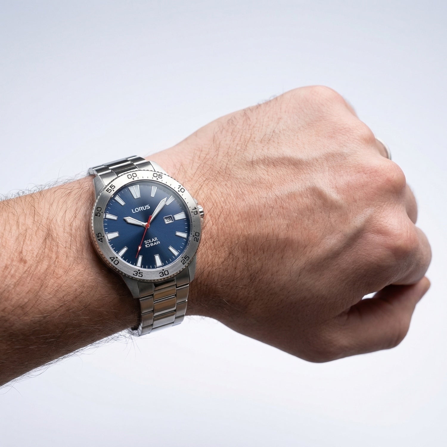 Lorus Solar Herenhorloge Met Blauwe Wijzerplaat RX341AX9-zoom-2