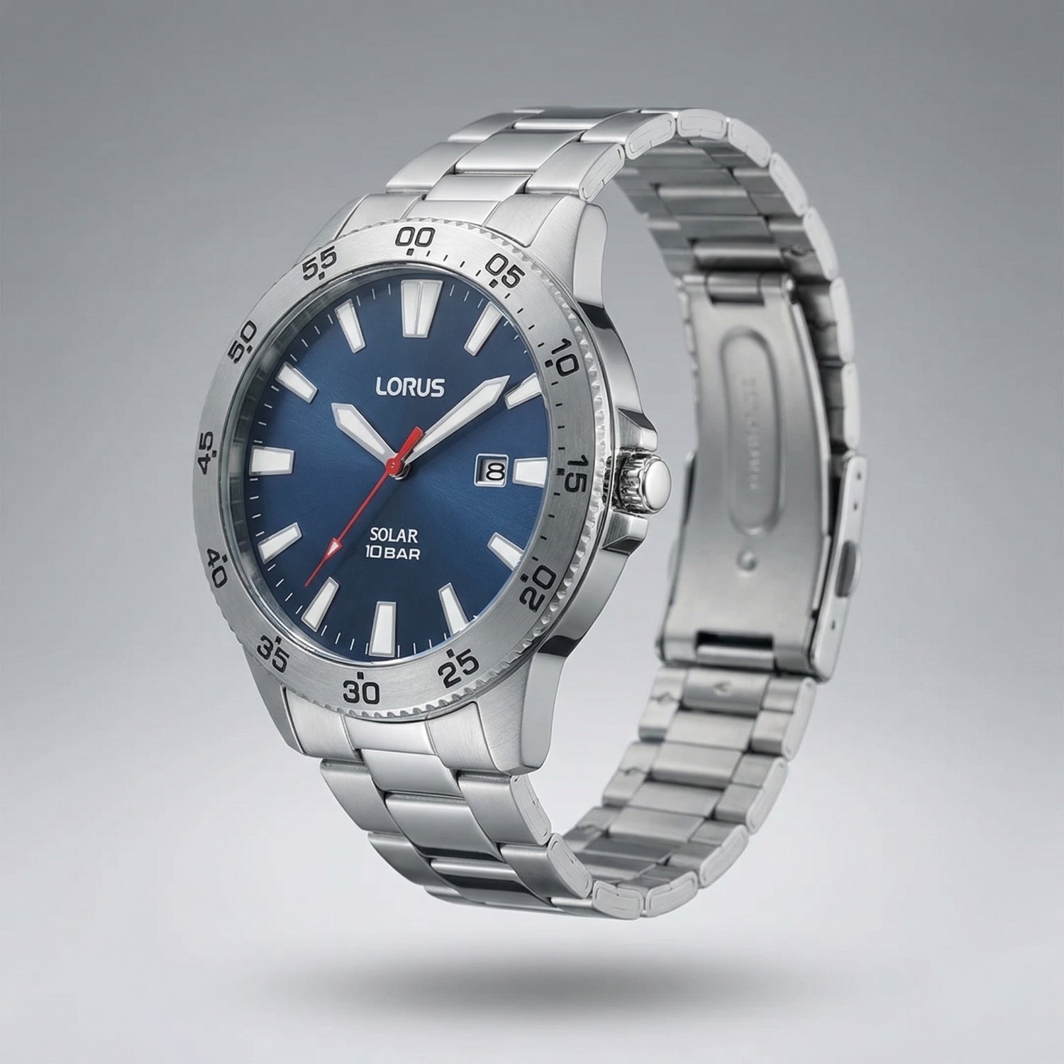 Lorus Solar Herenhorloge Met Blauwe Wijzerplaat RX341AX9-zoom-4