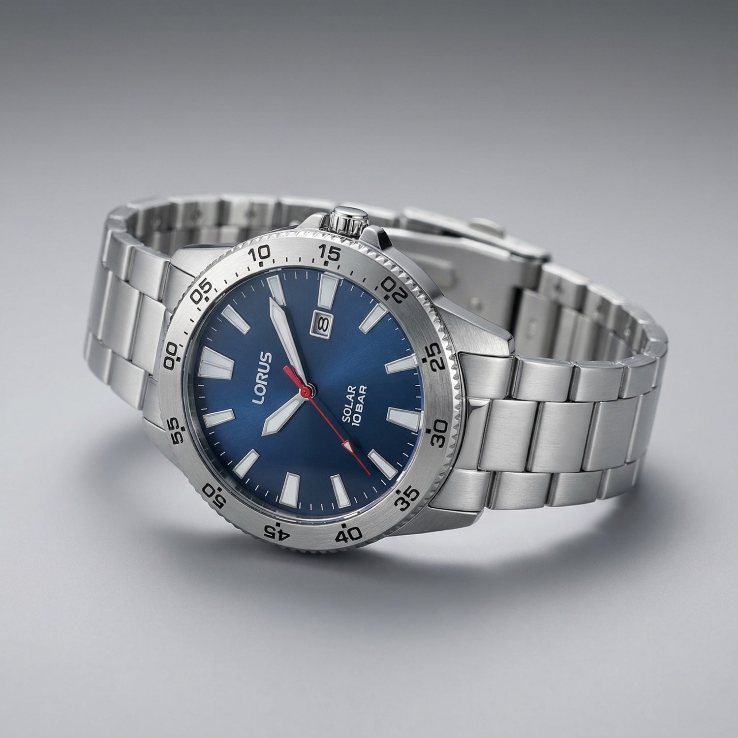 Lorus Solar Herenhorloge Met Blauwe Wijzerplaat RX341AX9-zoom-6