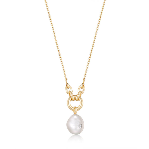 Ania Haie Pearl Power 925 Sterling Silver Gold-coloured Necklace AH-N043-03G