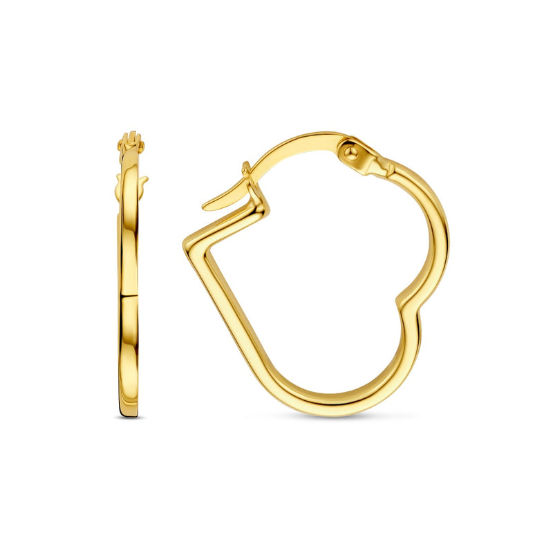 Beloro Jewels Della Spiga Luna 9 Karaat Hartjes Oorbellen BO360081-zoom-