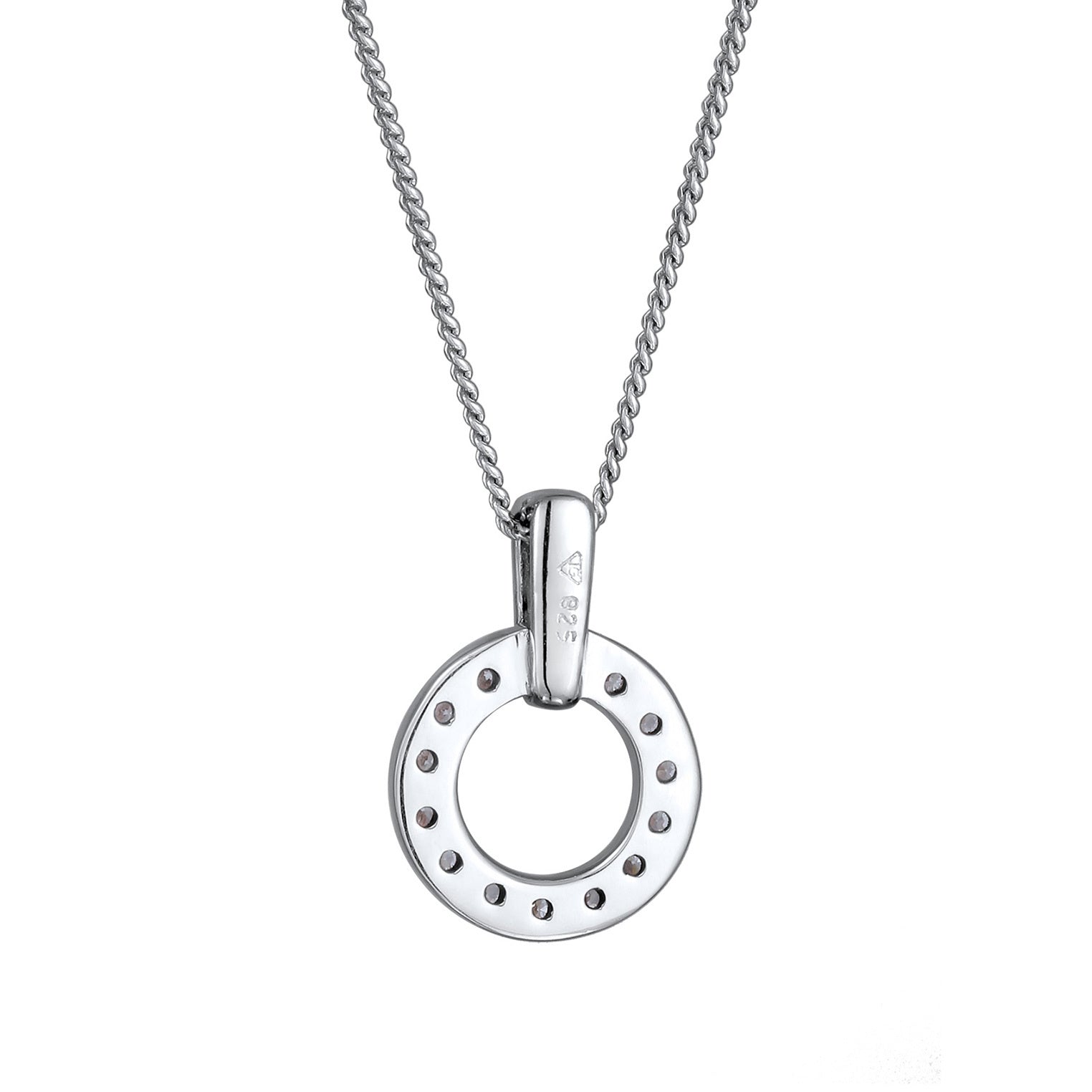 Elli 925 Sterling Silver Necklace with Diamond (0.052 ct) 2004-BF-0008243-001