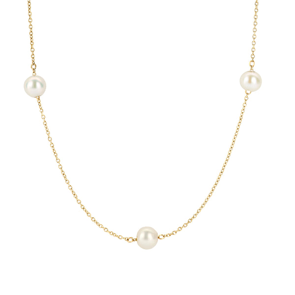 Ketting met 7 Parels 14k goud