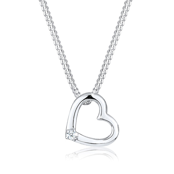 Elli 925 Sterling Silver Necklace with Diamond (0.015 ct) 2004-BF-0007687-001