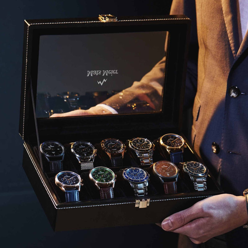 Mats Meier Mont Fort Zwarte Horlogebox voor 10 Horloges MM-Watchbox-1916-zoom-