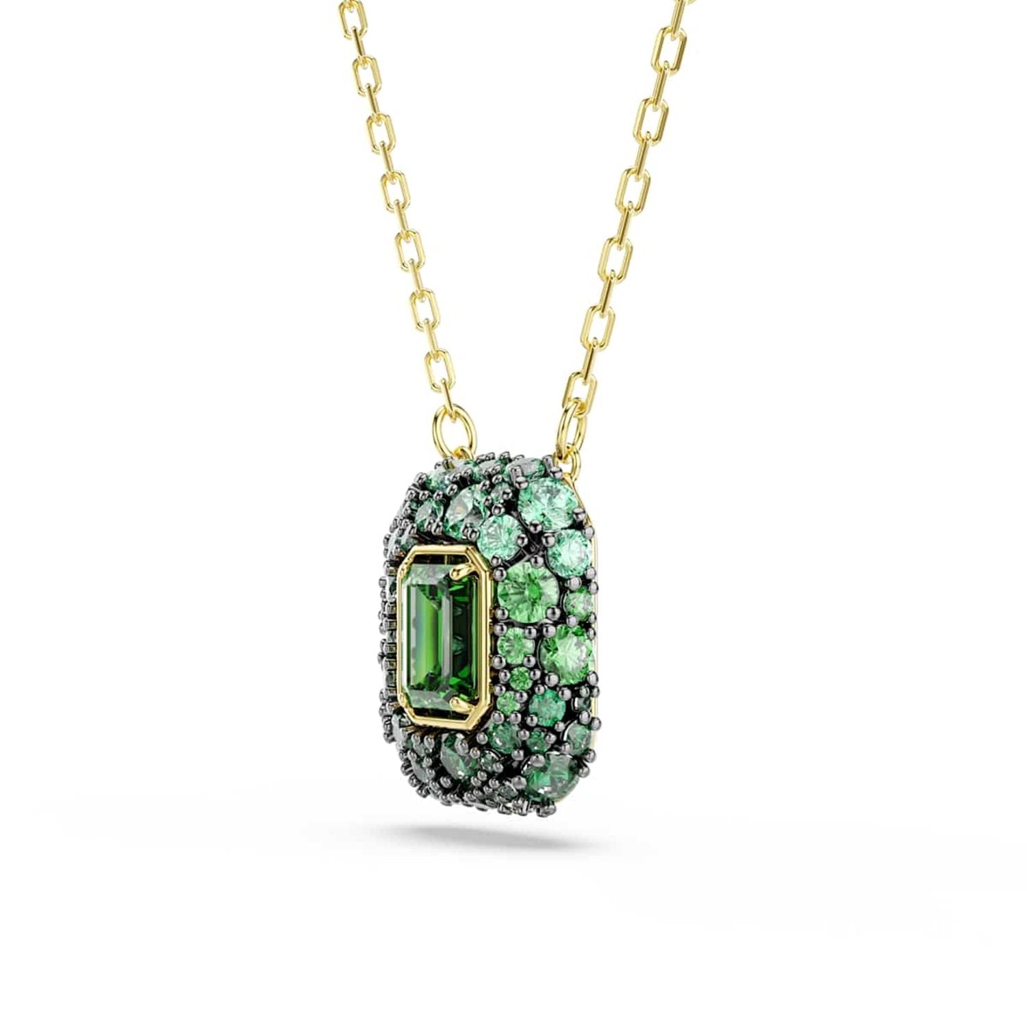 Swarovski Sublima Glam Gold-Tone Necklace with Green Pendant 5752884