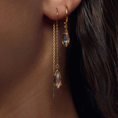 Parte Di Me La Sirena Ombrone 925 Sterling Silver Gold Plated Drop earrings PDM36144