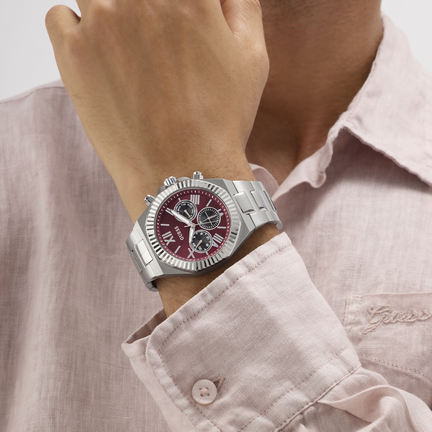 Guess Equity Bordeaux Men's Watch GW0703G7