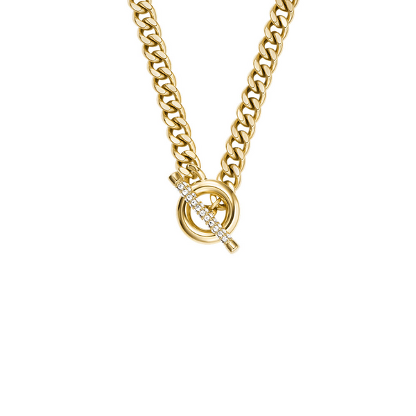 Fossil Carlie T-Bar Stainless Steel Women's Necklace JF04956710