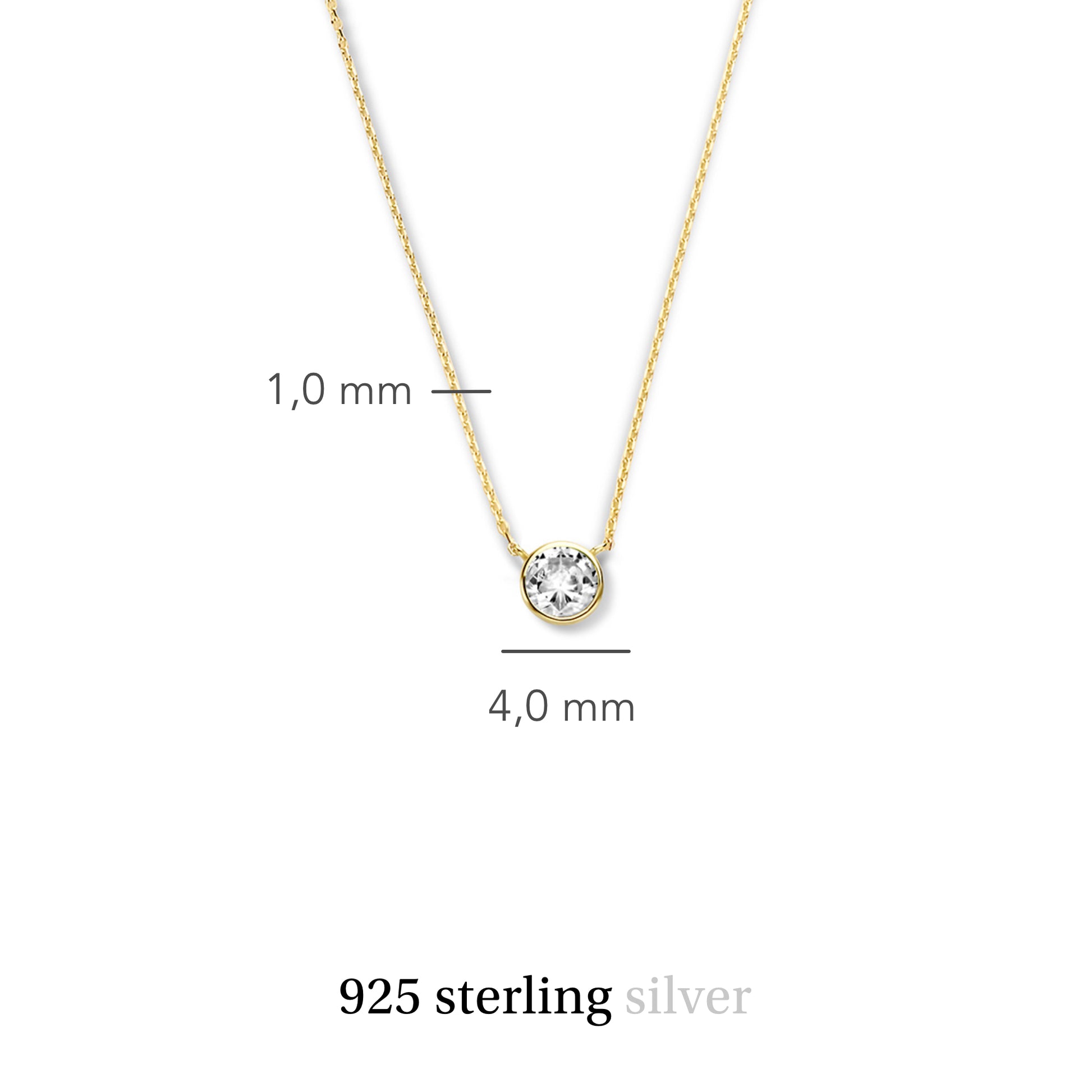 Violet Hamden Venus 925 Sterling Silver Gold-coloured Necklace with Birthstone VH340010-JUL