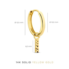 Isabel Bernard Rivoli Laura 14 Carat Golden Hoop Earrings IB360151