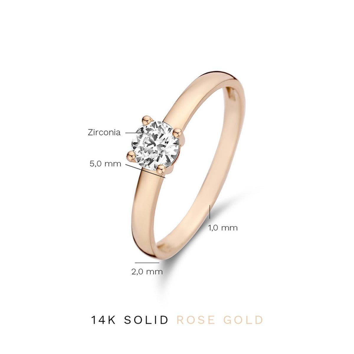 Isabel Bernard La Concorde Soleil 14 Carat RoseGold Ring IB330074-50 (size: 50)