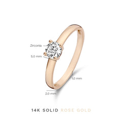 Isabel Bernard La Concorde Soleil 14 Carat RoseGold Ring IB330074-50 (size: 50)