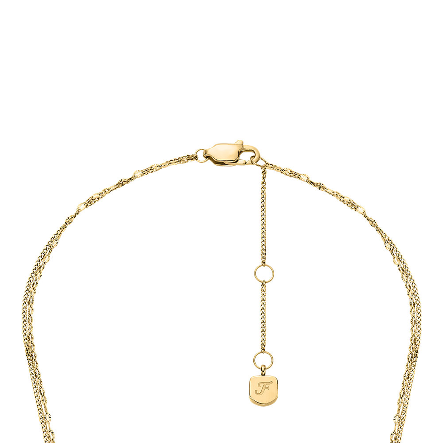 Fossil Sutton Gold Coloured Stainless Steel Necklace JF04906710