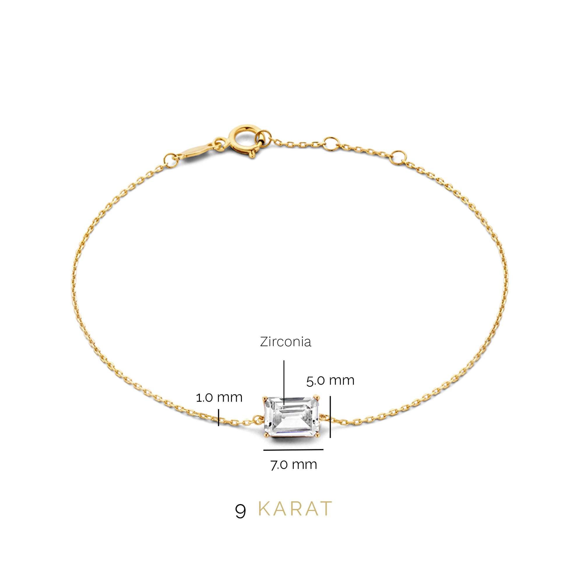 Beloro Jewels La Milano Colori Byanca 9 Karaat Armband BO320014