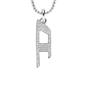 Diesel D Logo Silver Stainless Steel Necklace DX1624040