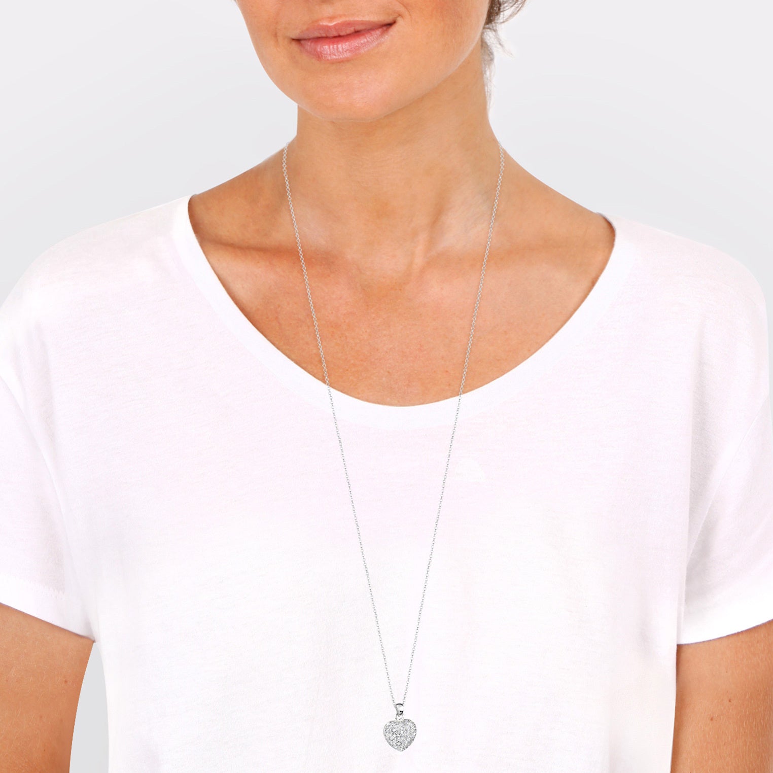 Elli 925 Sterling Silver Necklace with Zirconia 2004-BF-0008096-001