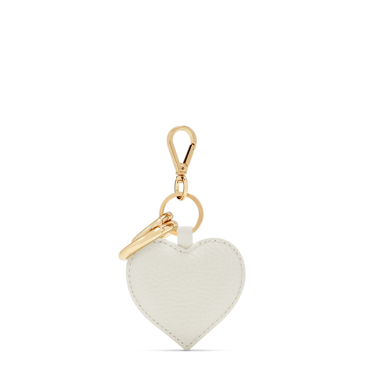 Isabel Bernard Honoré Faye Crème Calfskin Hart Key Pendant IB66001-070