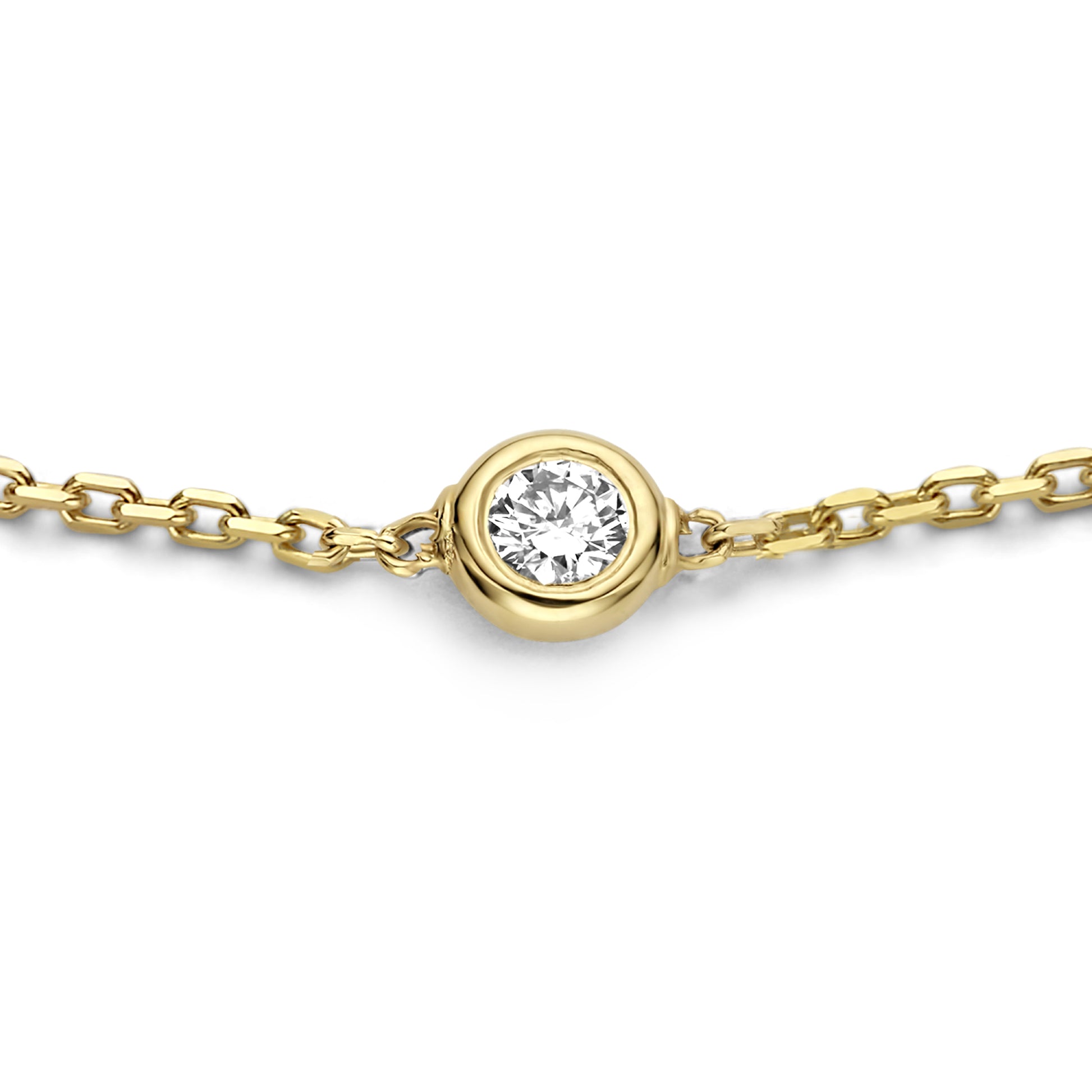 Isabel Bernard De la Paix Alfie 14 Carat Golden Bracelet | diamond 0.05 ct | IBD320002