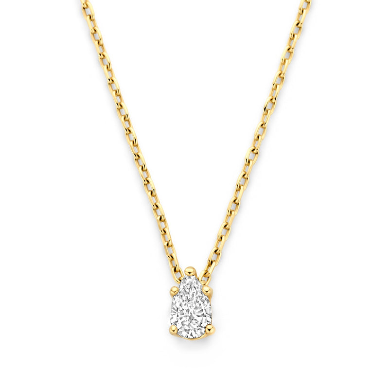 Isabel Bernard De la Paix Eloise 14 karaat gouden collier met diamant 0.1 karaat IBD350025-zoom-