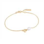 Ania Haie Pearl Power 925 Sterling Silver Gold-coloured Bracelet AH-B043-01G