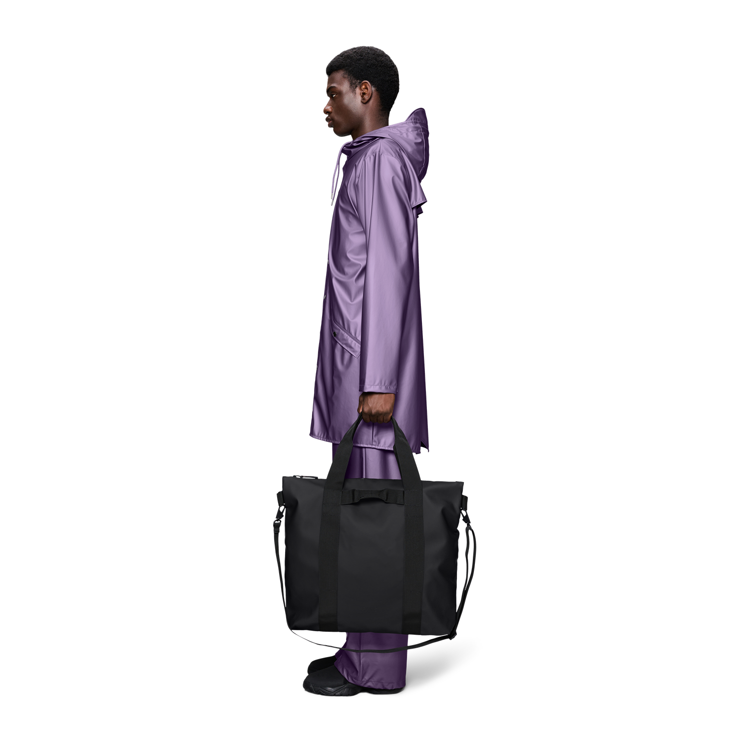 Rains Black Tote Bag R14150-01