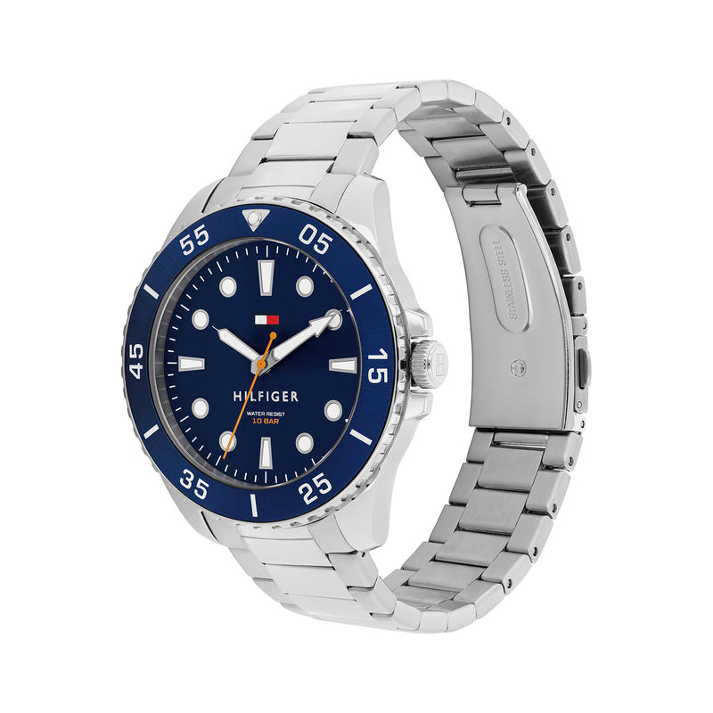 Tommy Hilfiger Oceanic Silver and Blue Men's Watch TH1792202-zoom-