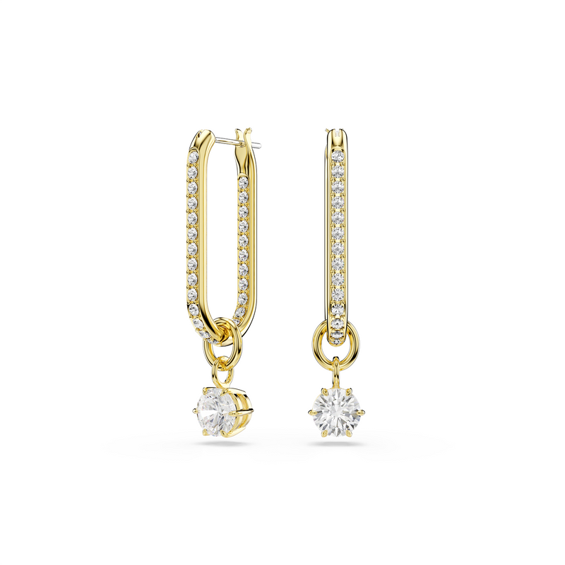 Swarovski Constella Gold Coloured Earrings 5728587-zoom-