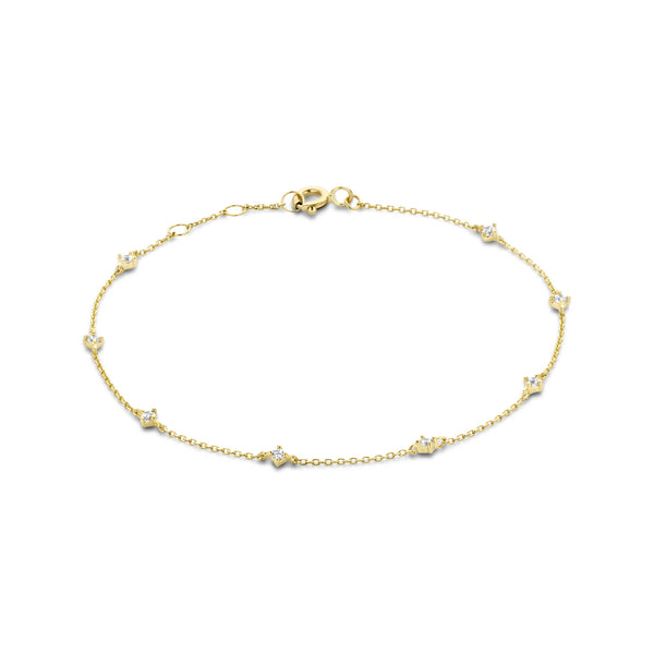 Rivoli Esmée 14 karaat gouden armband met zirkonia steentjes