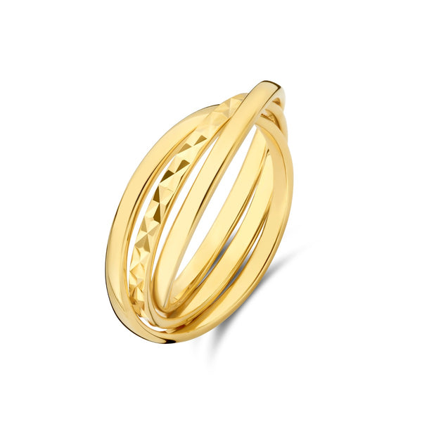 Parte di Me Ponte Vecchio Lucilla 925 Sterling Zilver Gold Plated Ring met Diamond Cut PDM33072