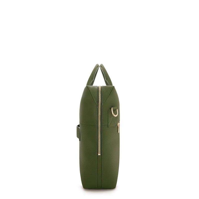 Isabel Bernard Honoré Anique Groene Kalfsleren Handtas IB25061-zoom-