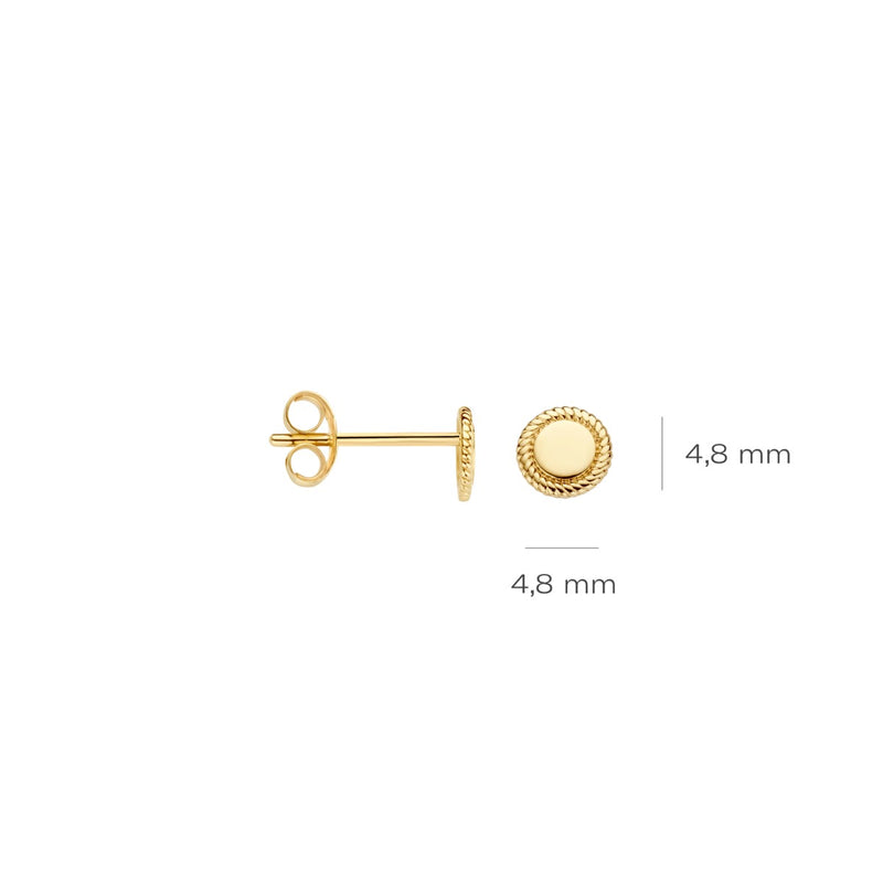 Blush 14 karaat Gouden Oorknoppen 7350YGO-zoom-