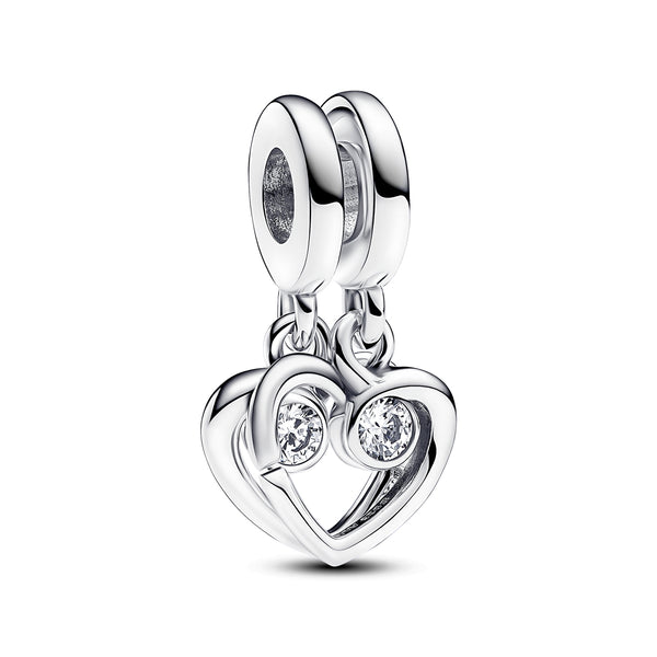 Pandora Moments 925 Sterling Zilveren Dubbele Hart Bedel 793232C01