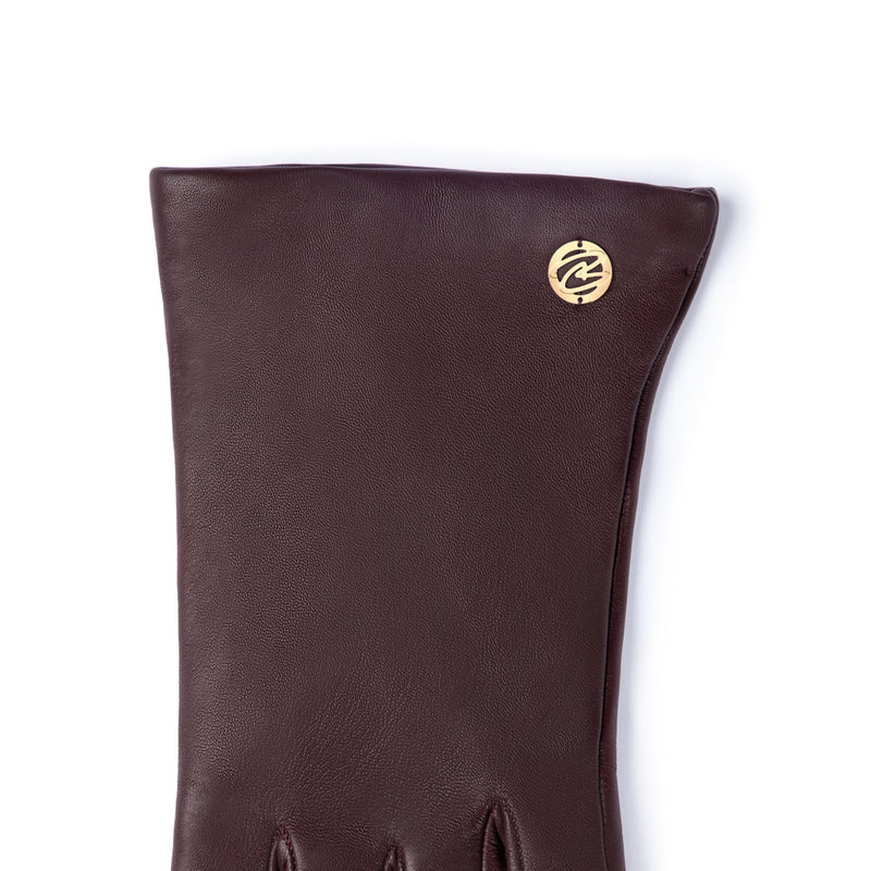Isabel Bernard Isabel Bernard Honoré Eleanor donkerbruine leren handschoenen van geitenleer IB67000-331-8-zoom-