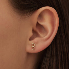 Isabel Bernard Cadeau d'Isabel 14 karat gold earring set with chains IB90183