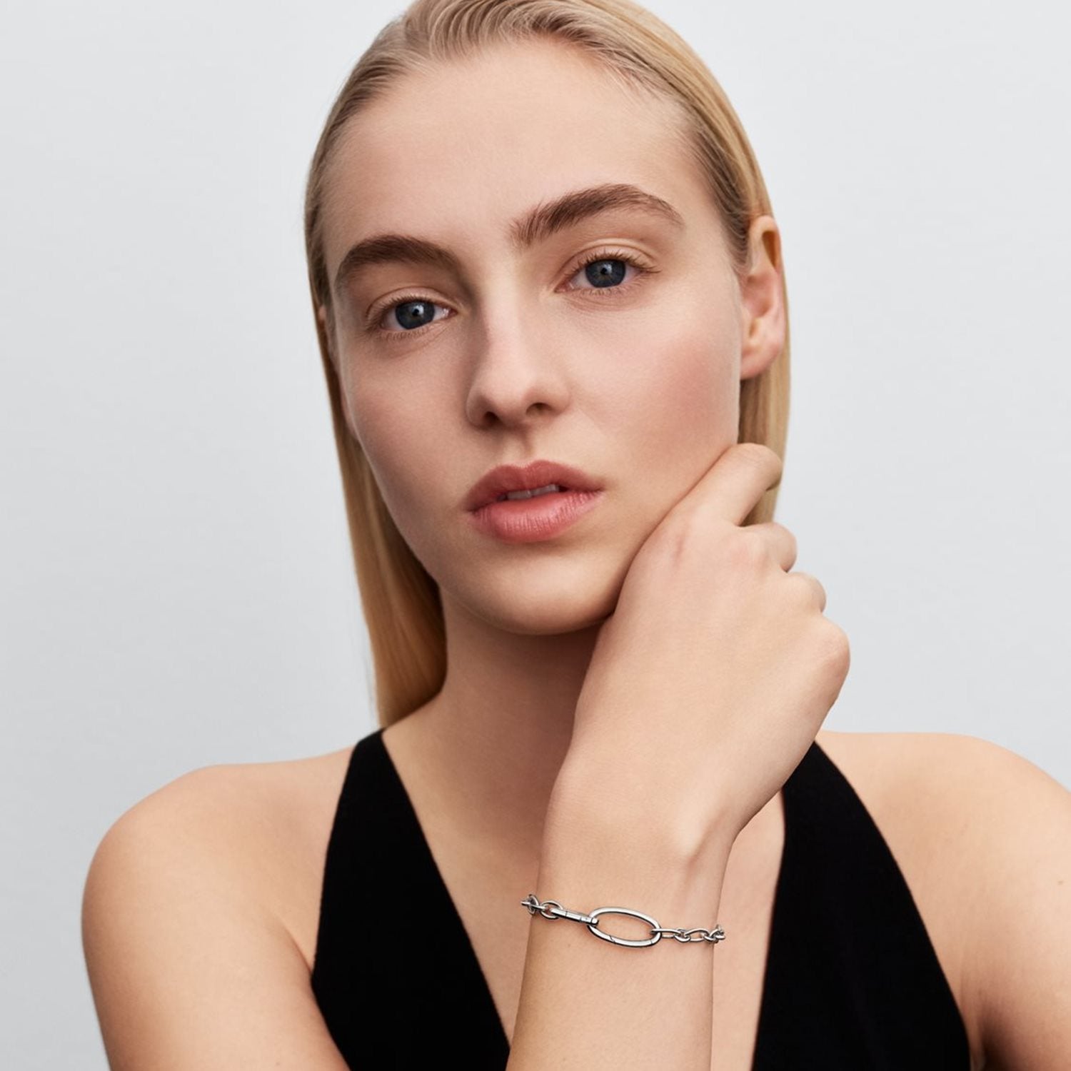 Pandora ME 925 Sterling Silver Openable Oval Link Chain Bracelet 594678C00