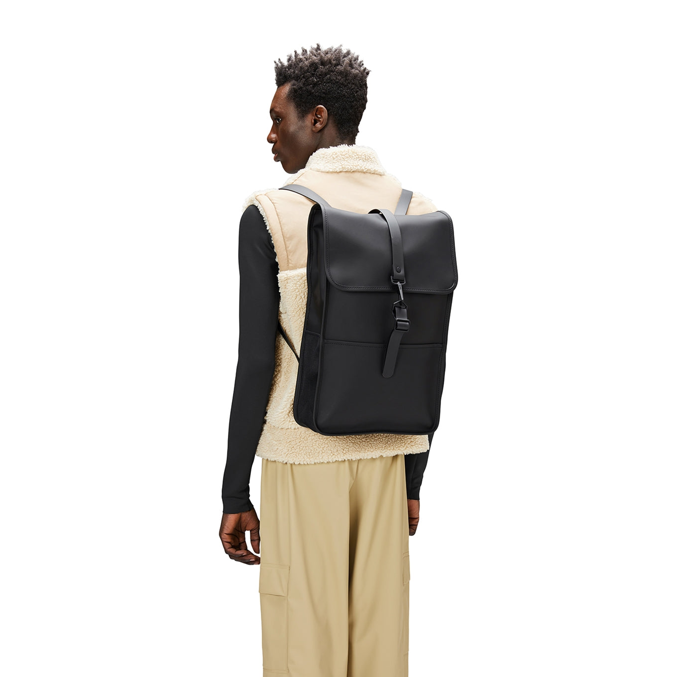 Rains Black Backpack R13000-01