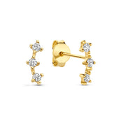 Beloro Jewels Monte Napoleone Mea 9 Karaat Oorknoppen met Zirkonia BO360085